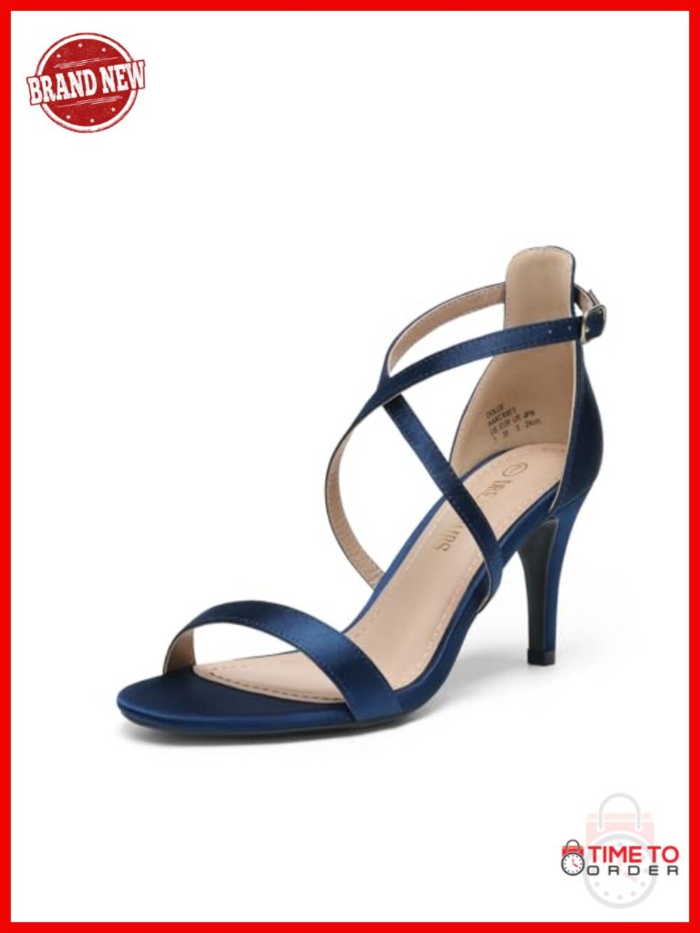 Women's Strappy Stiletto Heeled Dress Sandals Open Toe Ankle Strap Wedding